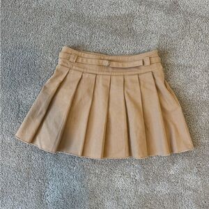 Zara Kids Beige Pleated Mini Skirt